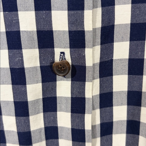 Lafayette 148 New York Check-Print Button-Down Shirt Size Large - Picture 7 of 7